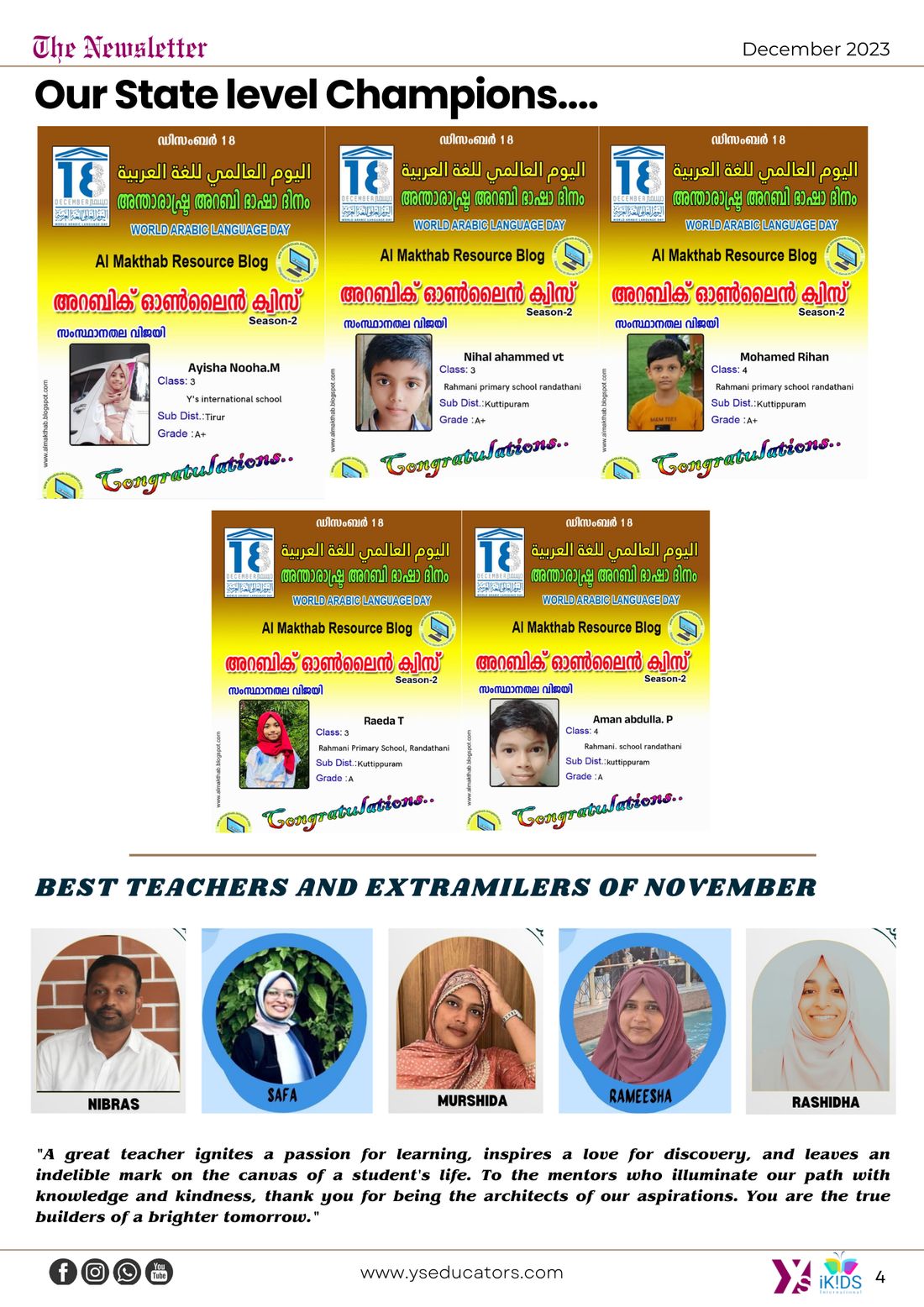 School newsletter page 7